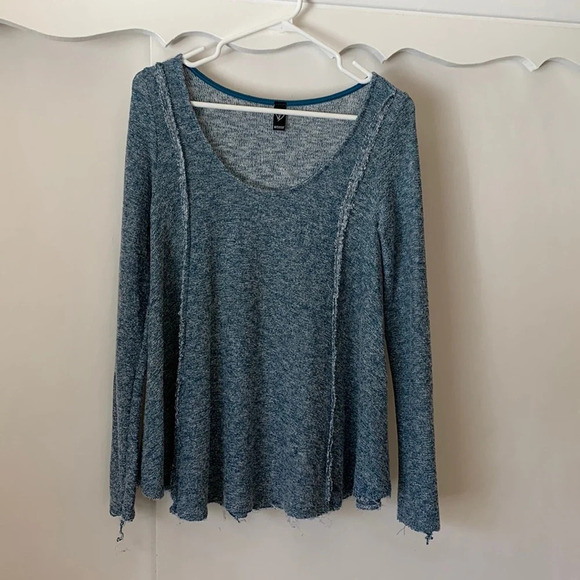 Windsor long sleeved blue textured top - Size S - Picture 1 of 6